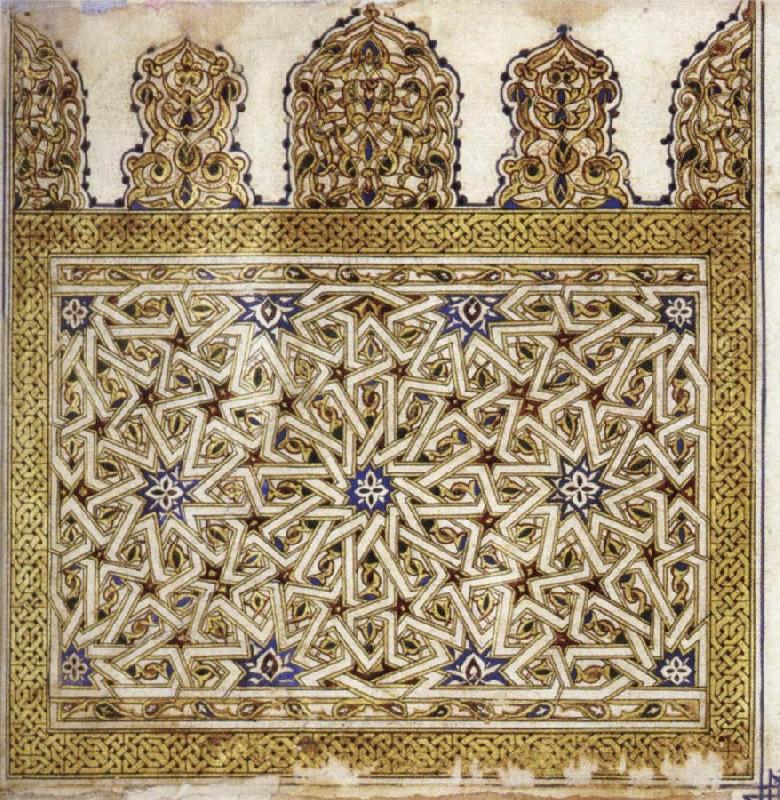 unknow artist Ornamental endpiece from a Qur'an oil painting picture